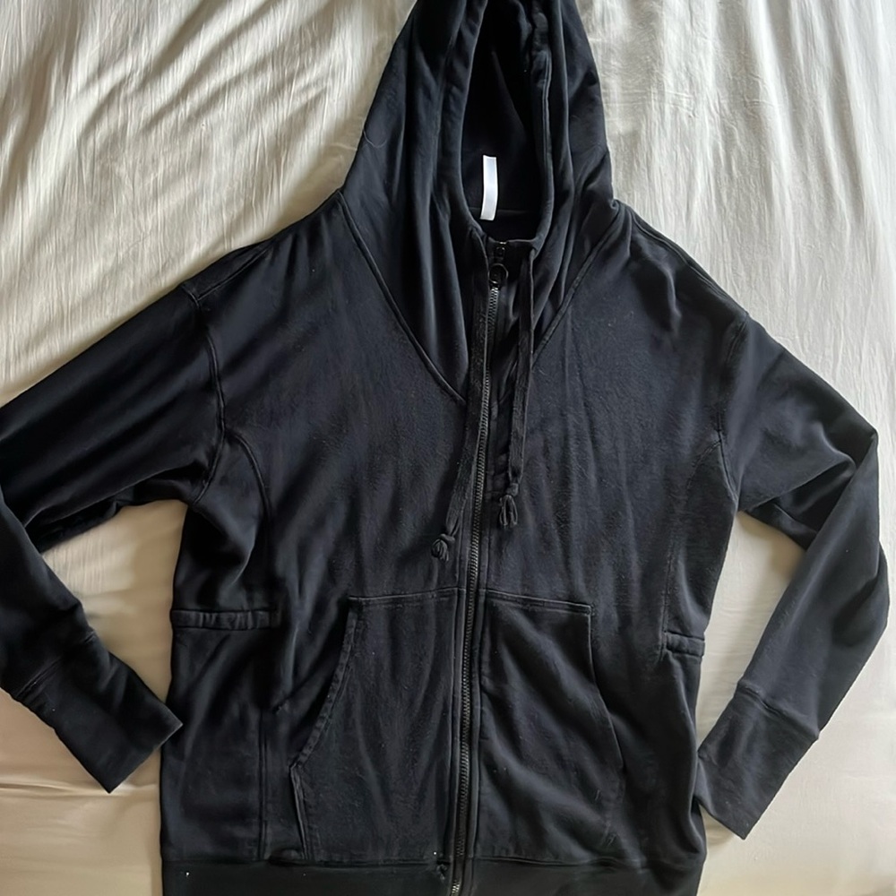 Fabletics Tunic-Length Black Sweatshirt
